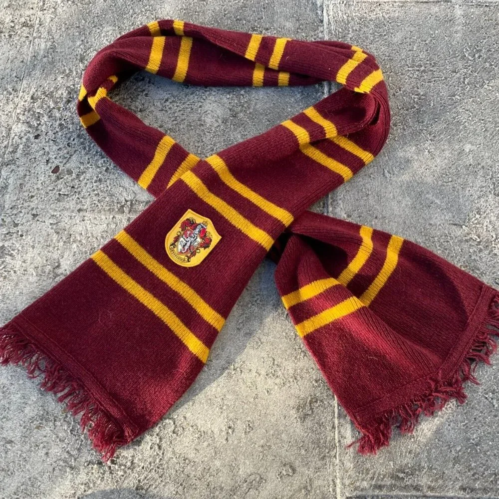 Harry Potter Scarf Red/Yellow Long Scarf 100% Wool Scarf Unisex